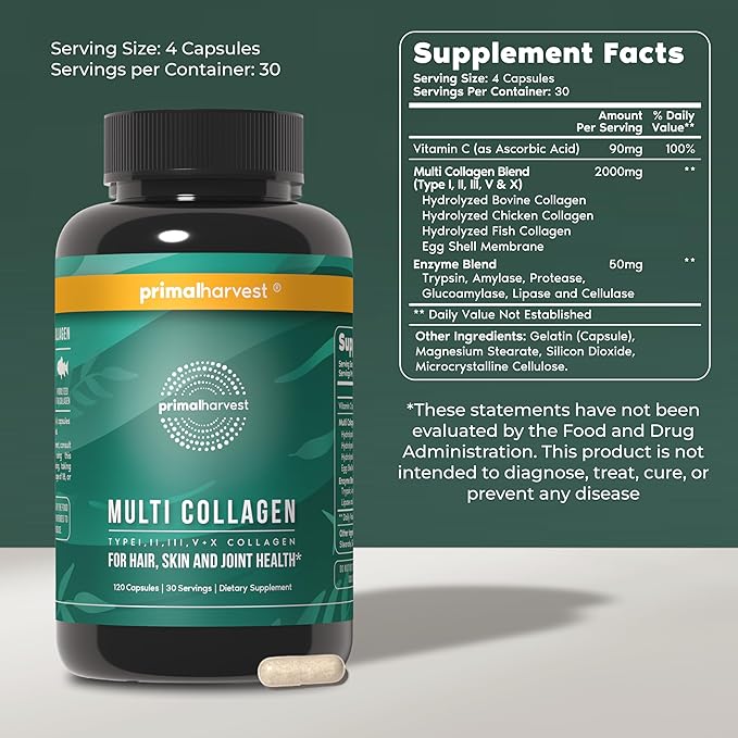 Primal Harvest Daily Two-Step Routine | Ashwagandha + Multi Collagen | 2 Pack | 30 Day Supply