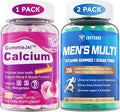 Sugar Free Mens Multivitamin Gummies 120 Count + Calcium Gummies 60 Count