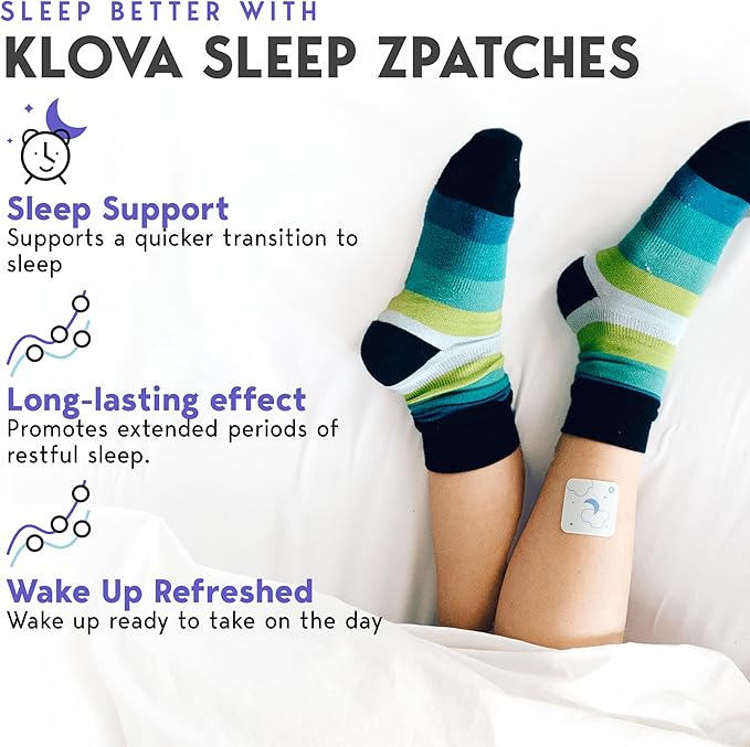 Klova Sleep Support Patch Bundle for Adults – Extra Strength &amp ZSleep Melatonin Patches Plus Melatonin-Free Option – Natural Non-Habit-Forming Overnight Sleep Aid – 84 Patches