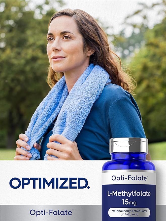Carlyle L Methylfolate 15mg | 120 Capsules | Value Size | Max Potency | Optimized and Activated | Non-GMO Gluten Free Supplement | Methyl Folate 5-MTHF | by Opti-Folate