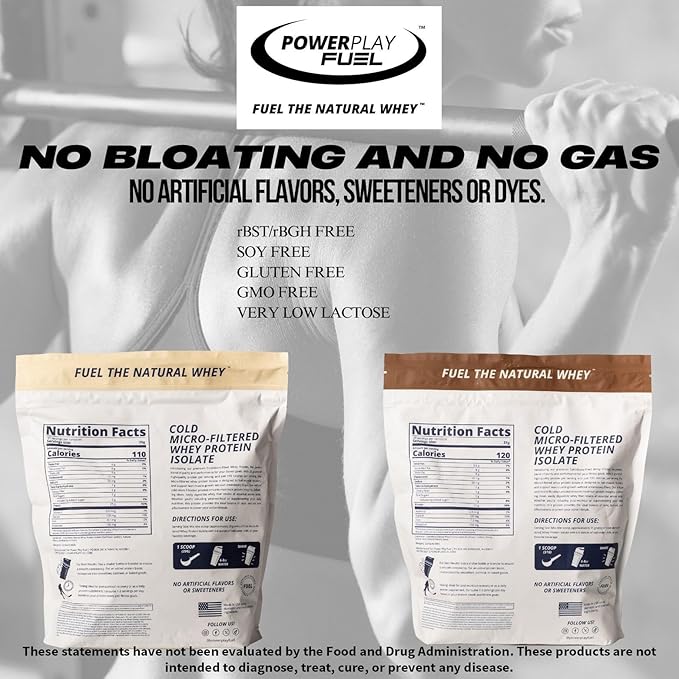 Cold Micro-Filtered Whey Protein Isolate Powder Vanilla 1LB - Grass-Fed Gluten-Free &amp Keto-Friendly Low Lactose - Post Workout Fitness &amp Nutrition for Muscle Recovery