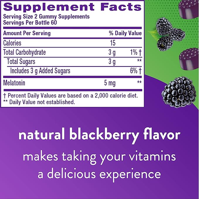 Vitafusion Max Strength Melatonin Gummy Supplements &amp Extra Strength Melatonin Gummy Vitamins 5mg 120 ct Gummies