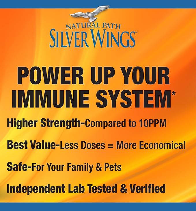 Natural Path Silver Wings Supplements - Colloidal Silver 500 ppm (1 oz / 30 ml) Immune Support Plus Herbal Ointment 250 ppm (1.5 oz)