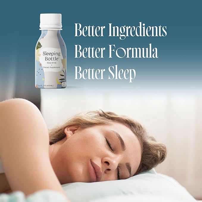 Sleep Aid Drink Melatonin Free Vegan No-Sugar Cherry Flavor (3.4 Fl Oz Pack of 10)