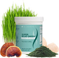 New Earth Super Blue Green Greens Made Greater Powder Supplement | Protect and Support Gut Brain &amp Whole Body Systems - a Better Greens Powder | Superior Nutrients for Maximal Health. - 30 Days