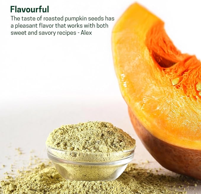 Z Natural Foods Organic Pumpkin Seed Protein Powder - Nutrient-Dense Fiber Supplement Vegan Pumpkin Protein Powder for Hair Skin Nails Muscle Health - Ideal for Smoothies Shake Baking Recipes 5 lbs