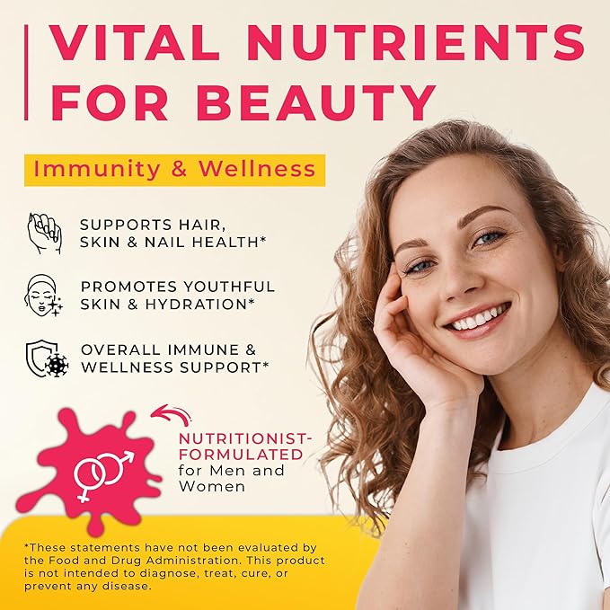 Liquid Biotin Collagen + Vitamin D3 K2 A Drops - Beauty &amp Immune Support (Liquid Duo)