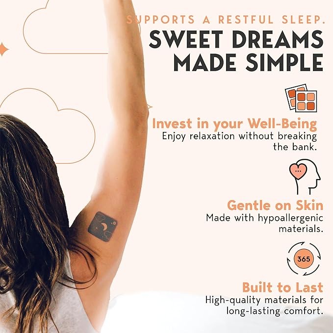 Klova Melatonin-Free Sleep Patches for Adults | Natural Sleep Aid with Ashwagandha Valerian GABA &amp L-Theanine | Fall Asleep Faster Stay Asleep Longer &amp Wake Refreshed | 28 Patches