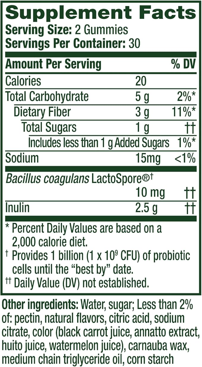 Align Dualbiotic Prebiotics and Probiotics for Women and Men Probiotics for Digestive Health Prebiotics Help Nourish Good Bacteria Natural Fruit Flavors 60 Probiotic Gummies