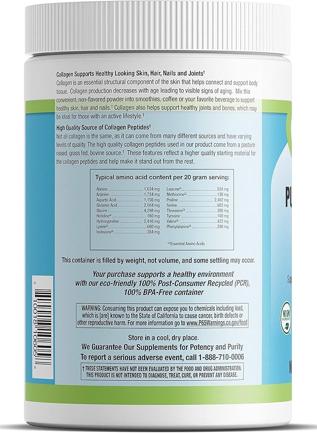 Livamed - Pure Collagen Peptides- Grass Fed &amp Pasture Raised 14.1 oz Count