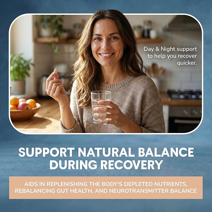 Withdrawal and Detox Support 60 Day Recovery Complex – Sleep Energy Stress Mood &amp Craving Support – Daily Supplement - Magnesium Glycinate Ashwagandha GABA L-Theanine Agmatine &amp More