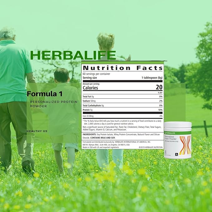 Herbalife Formula 1 Healthy Nutritional Shake Mix (Strawberry Cheesecake 750g) and Active Fiber Complex 210g Combo with Herbal Aloe Concentrate Pint 473ml-PERSONALIZED Protein Powder 360g
