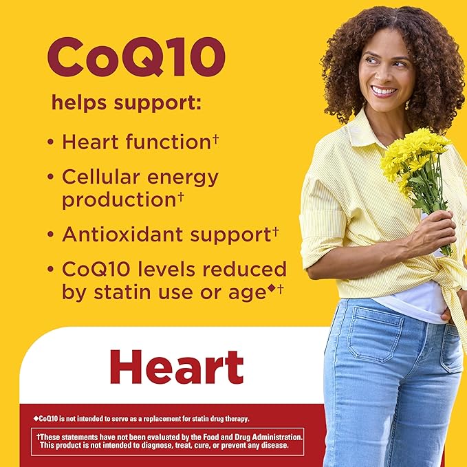 Nature Made CoQ10 200Mmg Per Serving Gummies Heart &amp Energy Support 60 CoQ10 Gummies 30 Day Supply
