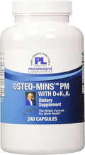 Progressive Labs Osteo-Mins PM with D Plus K1 and K2 Supplement 240 Count