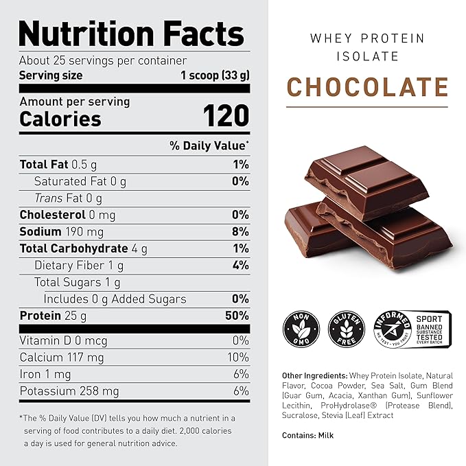 Kaged Whey Protein Isolate Powder | Chocolate | 100% Pure Low Lactose Whey | Post Workout Recovery Drink | Supports Muscle Building | Supplements for Men &amp Women | 41 Servings