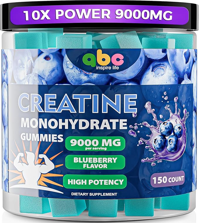 Energy Strength Creatine Monohydrate Gummies 9000MG Energy for MusclePotent Creatine Supplement Support Strength