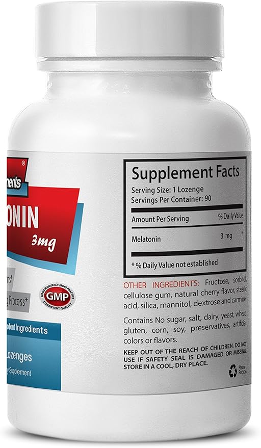 Melatonin Extended Release 3mg - Melatonin 3mg - Promotes Quality Sleep (2 Bottles - 180 Lozenges)