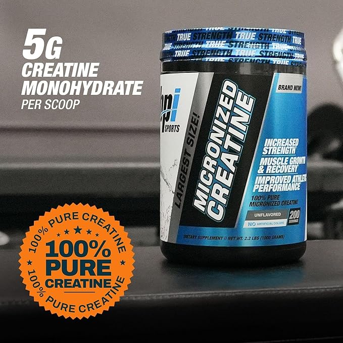 BPI Sports Micronized Creatine – Boost Strength Reduce Fatigue – Lean Muscle Support with Creatine Monohydrate – Unflavored Powder for Recovery Endurance and Performance (200 Servings)