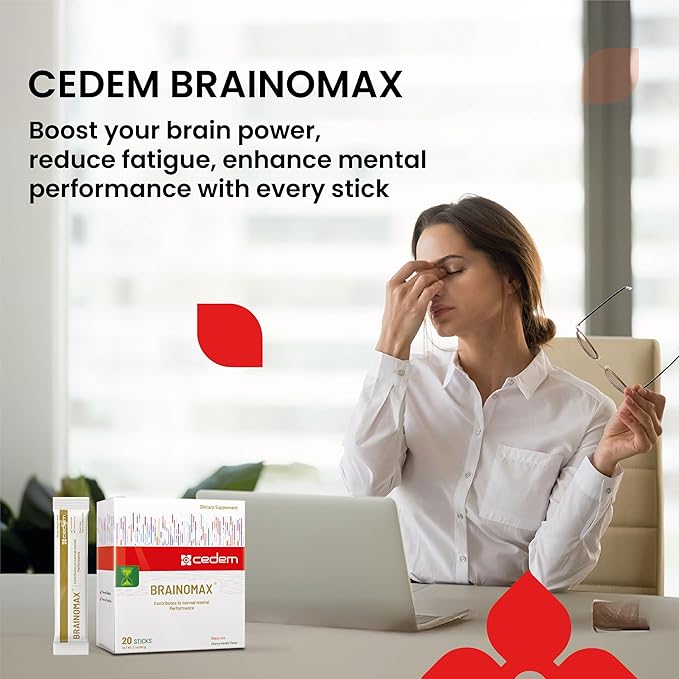 Switzerland Magnesium &amp BRAINOMAX Supplement Bundle | Energy Muscle &amp Bone Health | Memory Focus &amp Brain Support | Peach &amp Cherry-Vanilla Flavor | 40 Sticks for Men &amp Women