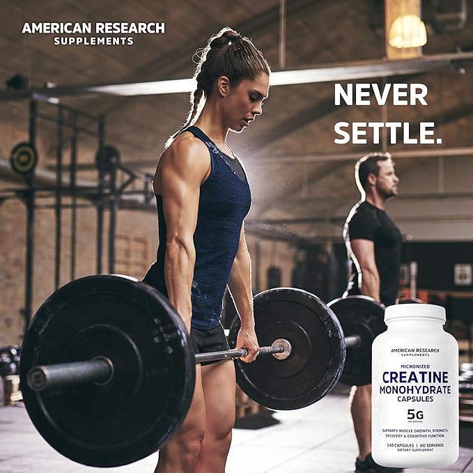 Creatine Monohydrate Capsules 5G | 60 Servings | Vegan | 4 Caps per Serving | Micronized Creatine Pills 5000mg | 240 Capsules | Creatine Pills For Men &amp Women | 2 Months Supply | Made Without Fill