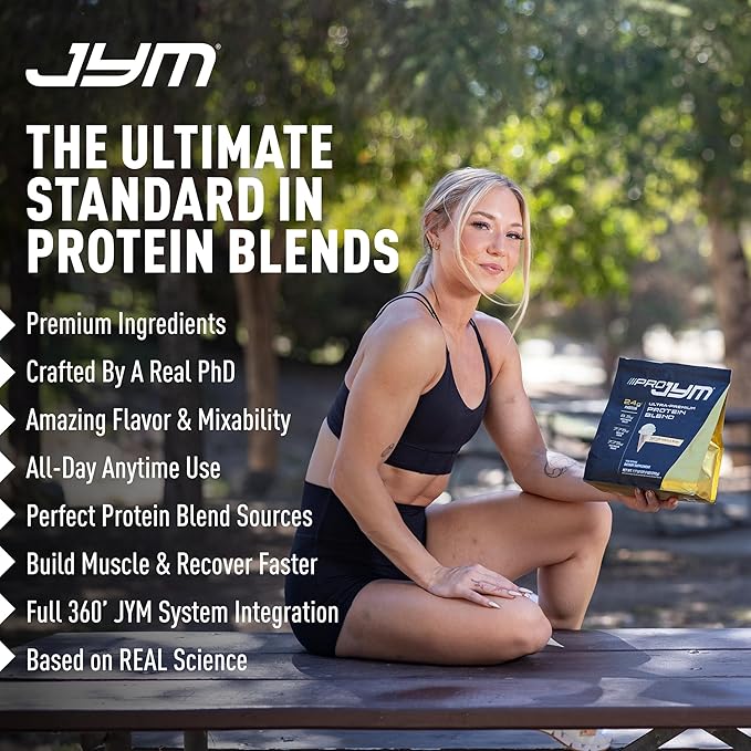 Pro JYM Chocolate Peanut Butter Protein Powder - Whey Protein Isolates Casein &amp Milk Protein Lean Muscle Building for Men &amp Women JYM Supplement Science 45 Servings