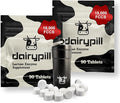 DairyPill Lactase Enzyme 18000 FCCs per Pill 180 Count Solution for Lactose Intolerance Portable Easy to Swallow Preservative and Gluten Free American Made Non GMO