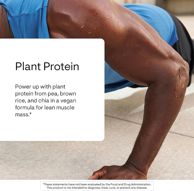 THORNE - Plant Protein - 22 Grams of Vegan Protein Powder - Pea Rice &amp Chia Seed Protein with Complete Amino Acid Profile - NSF Certified for Sport - Chocolate - Gluten-Free - About 20 Servings