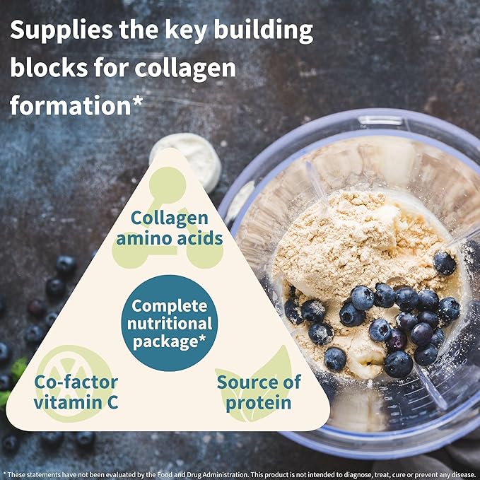 Igennus Advanced Vegan Vanilla Collagen Peptide Powder Enhanced with Glycine Proline &amp Hydroxyproline &amp Cofactor Vitamin C Non GMO Vegetarian Plant Based Collagen Powder Booster 35 Servin