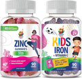 SUNNY SAM Iron Gummies for Kids &amp Zinc Gummies for Adults - Zinc Chewable Gummy for Immune Support - Powerful Natural Antioxidant Non-GMO Supplement for Children Men Woman Adults