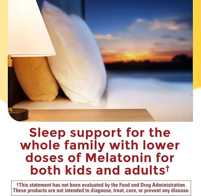 Nature Made Adult &amp Kids Melatonin Gummies Combo Pack for Restful Sleep Family Pack Sleep Aids for Adults &amp Kids Two Sleep Gummies Bottles