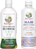 MaryRuth's Liquid Nighttime Multimineral (Pineapple) &amp Hair Growth Max Liposomal (Almond Cookie) | Clean Label Project Verified® | Sugar-Free Vegan | Bedtime Routine Beauty Hair &amp Skin Supp