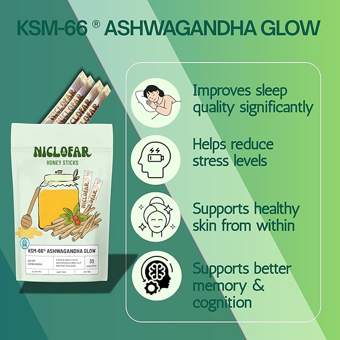 KSM-66 Ashwagandha Power Sticks Full Spectrum 400 mg KSM 66 Ashwagandha Root Extract per serving | standardized &gt 5% Withanolides high absorption Boost Energy | Reduce Stress | Mood Support | Focu