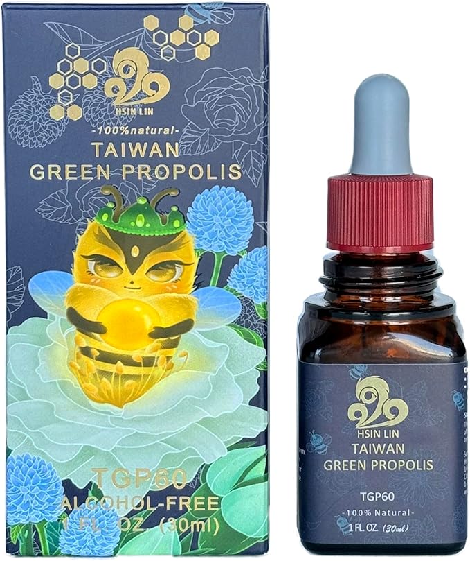 Taiwan Green Propolis High Concentration Propolin &gt 60mg/ml Nutrient-Rich Antioxidant (Pack of 2)