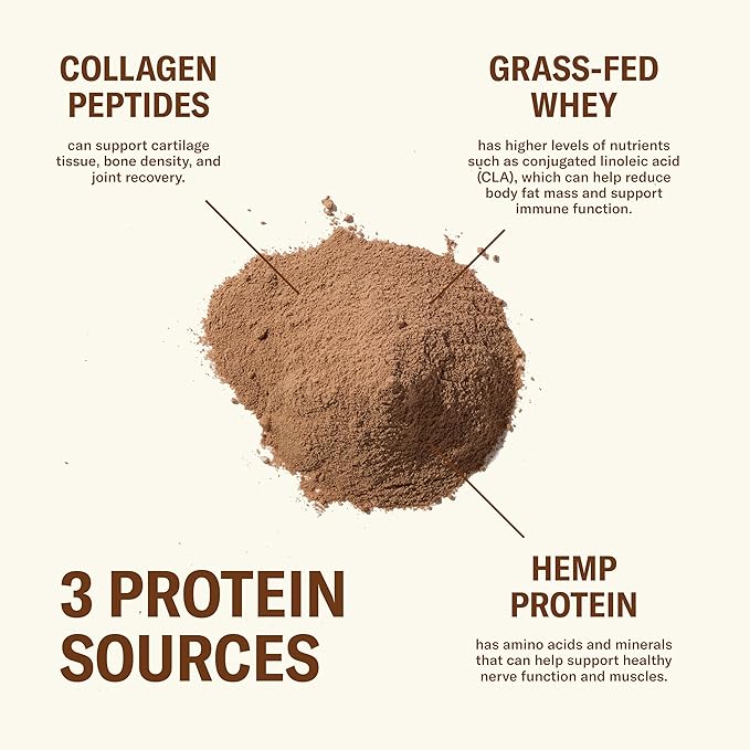 Ballerina Farm Grass Fed Whey Protein Powder 4 Flavor Variety Bundle 24g Protein with Collagen Peptides Bovine Colostrum Hemp Hearts &amp Prebiotic Fiber No Added Sugar 40 Servings Total