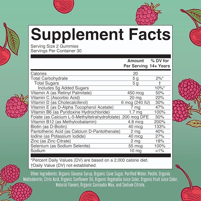 MaryRuth's Multivitamin Gummies for Women (Cherry &amp Raspberry) &amp Liquid Nighttime Multimineral (Pineapple) | Clean Label Project Verified® | Vegan | Beauty Bedtime Routine &amp Overall Heal