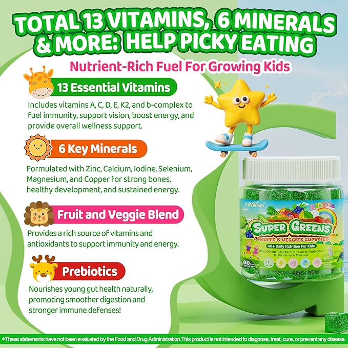 Kids Multivitamin Gummies &amp Kids Super Greens Gummies