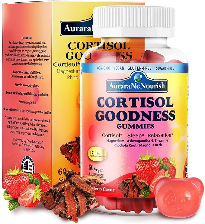 2 Pack Cortisol Supplement Gummies &amp Myo-Inositol &amp D-Chiro Inositol Drops for Women Men