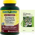Generic Spring Valley Ultra Strength Turmeric Curcumin Dietary Supplement (Turmeric Curcumin 1500 mg 90 Capsules) + Exclusive Vitamax Vitamin Guide (2 Items)