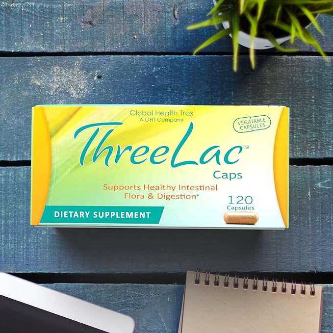 Global Health Trax GHT - ThreeLac Probiotic Capsules 480 Count - Comprehensive Digestive Support for Men Women and Children - Immune System and Gut Balance Non-GMO