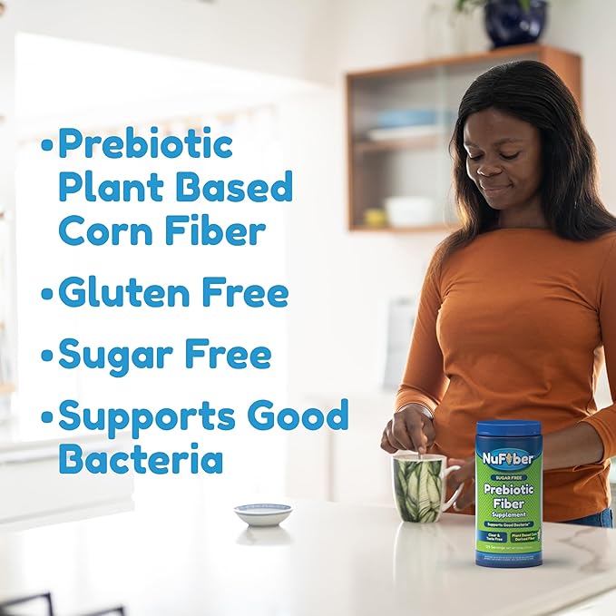Fiber Supplement Daily Prebiotic Fiber 125 Servings Clear Grit &amp Taste Free No Gluten &amp Sugar Plant Based Corn Powder to Support Digestive &amp Gut Health