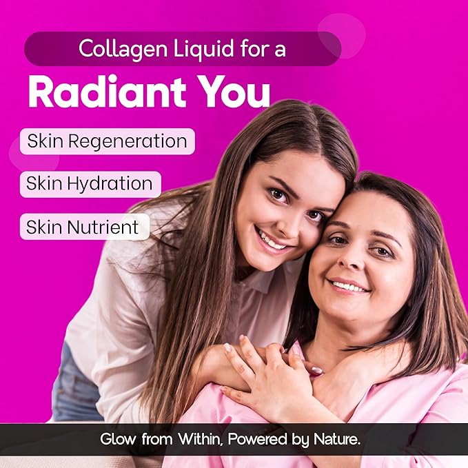 Losoki Liquid Collagen Peptide Drink - 10000mg Hydrolyzed Marine Collagen Peptides with Vitamin C Premium Blend Promote Healthy Hair Skin Nails Joints Bones (1 Box 10 Bottles)