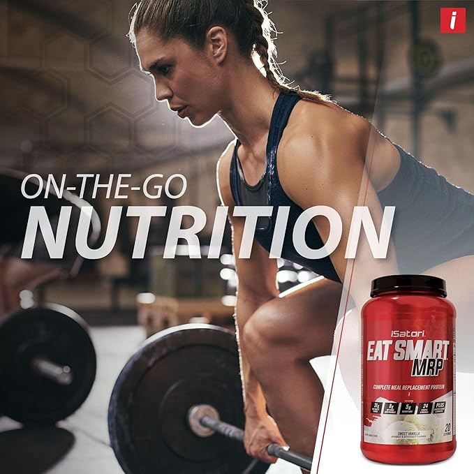 iSatori Eat Smart MRP High Protein Meal Replacement Shake with Whey Protein Powder Probiotics Powder Casein Protein MCT Oil Egg Albumen Vitamins &amp Minerals Keto Vanilla Flavor 20 Servings