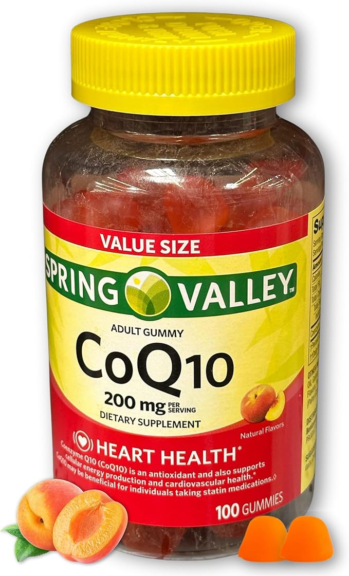 Coq10 200mg Gummies- Coenzyme Supplement for Adults Natural Flavor 200 mg 100 ct (Pack of 1) Boxed by Fusion Shop Store