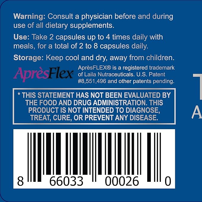 Thrivous Tenacity Arthroprotector – Joint &amp Bone Support Supplement with ApresFlex® Boswellia Same Turmeric Vitamin D3 &amp K2 – 60 Vegan Capsules