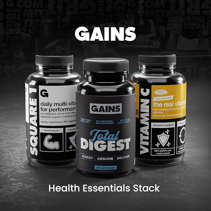 Gains in Bulk Elevated Nootropic Herbal Energy Supplements with Ginkgo Biloba B Vitamins DMAE Clean Energy &amp Focus Supplement Supports Digestive Health Cognitive Brain Health Vegan 60 Capsu