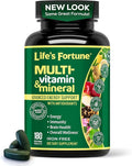 Life's Fortune Whole Food Multivitamin &amp Mineral Supplement for Men &amp Women – Energy Support Vitamins for Immune Brain &amp Metabolism Support – Iron Free 180 Vegetarian Tablets