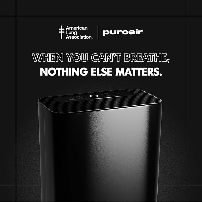 PuroAir 400 HEPA Air Purifier for Home Large Rooms - Covers 2000 Sq Ft - Filters Up To 99.9% of Pollutants Smoke Pollen Dust and VOCs - Quiet HEPA Air Filter - Air Purifiers for Bedroom
