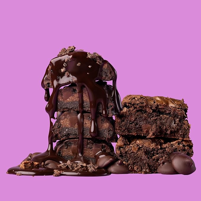 FITCRUNCH Full Size Protein Bars 6-Layer Baked Bar 7g of Sugar Gluten Free &amp Soft Cake Core (12 Full Size Bars Chocolate Brownie)
