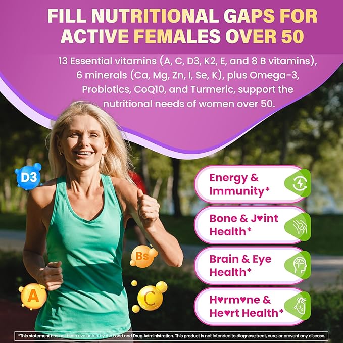 Women 50 Plus Multivitamin Gummies 60 Count + Mens Multivitamin Gummies 60 Count