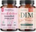 SMNutrition Women's DIM Supplement &amp Myo-Inositol &amp D-Chiro Inositol | Hormone Balance Bundle with 40:1 Ratio (30 Servings) and 250mg DIM Supplement for Women Complex (60 Servings)